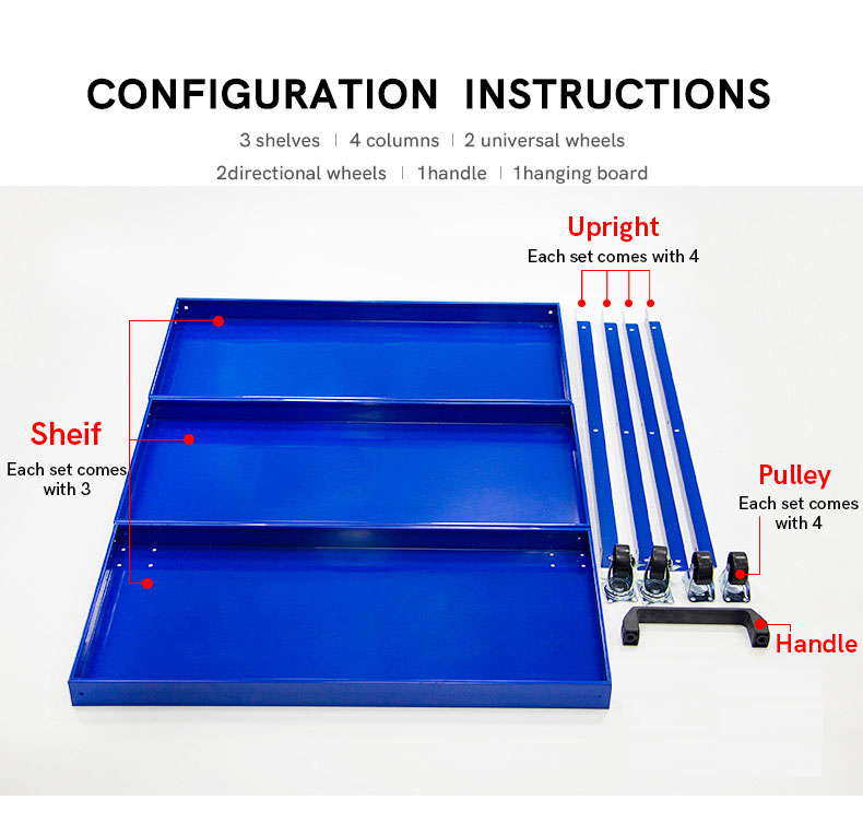 3 Shelf Tool Cart