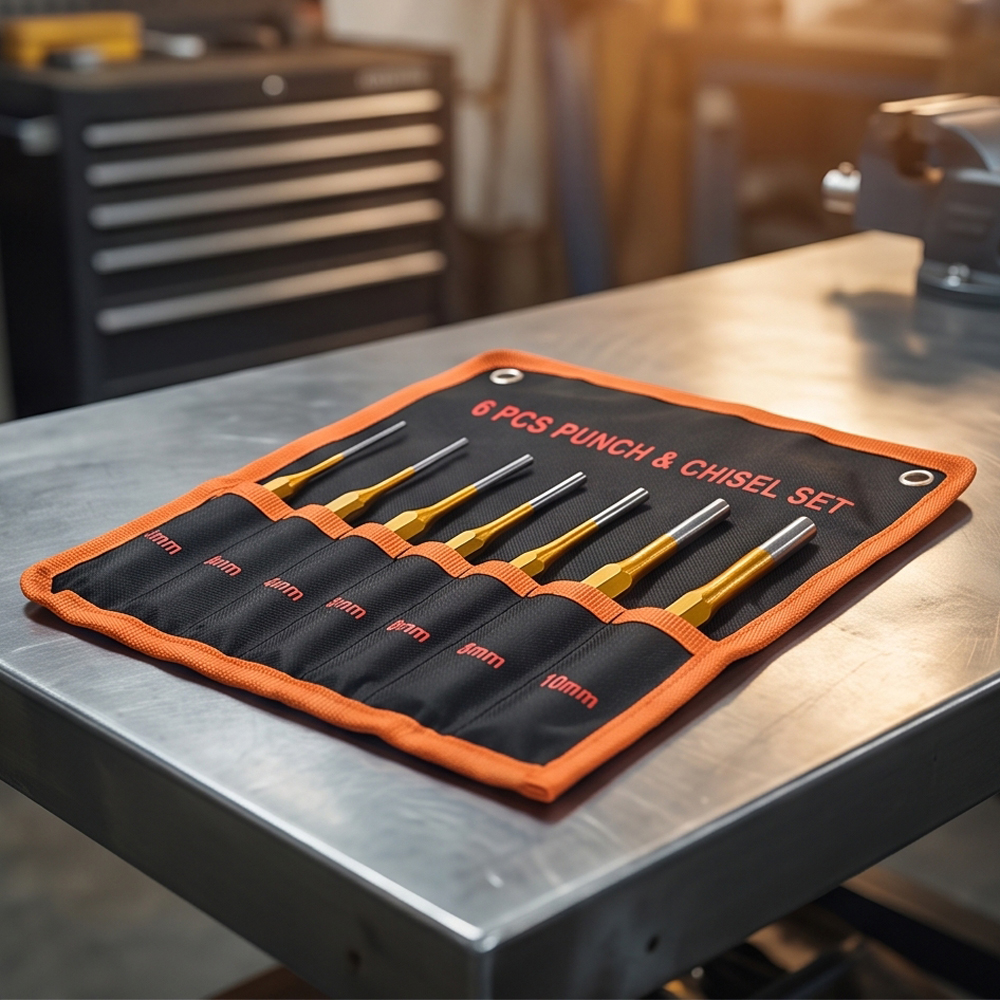  Pin Punch and Chisel Set 6 Pcs
