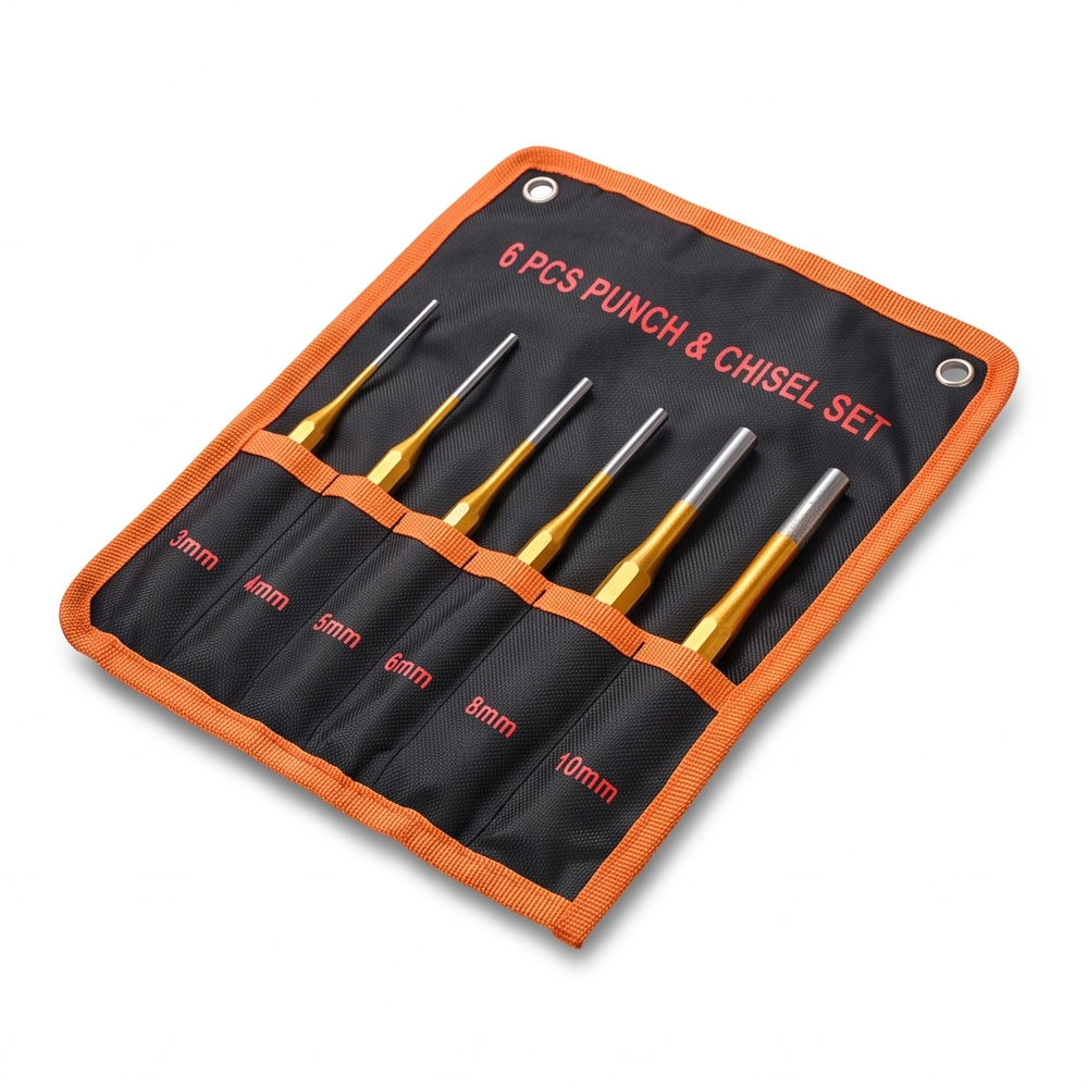  Pin Punch and Chisel Set 6 Pcs