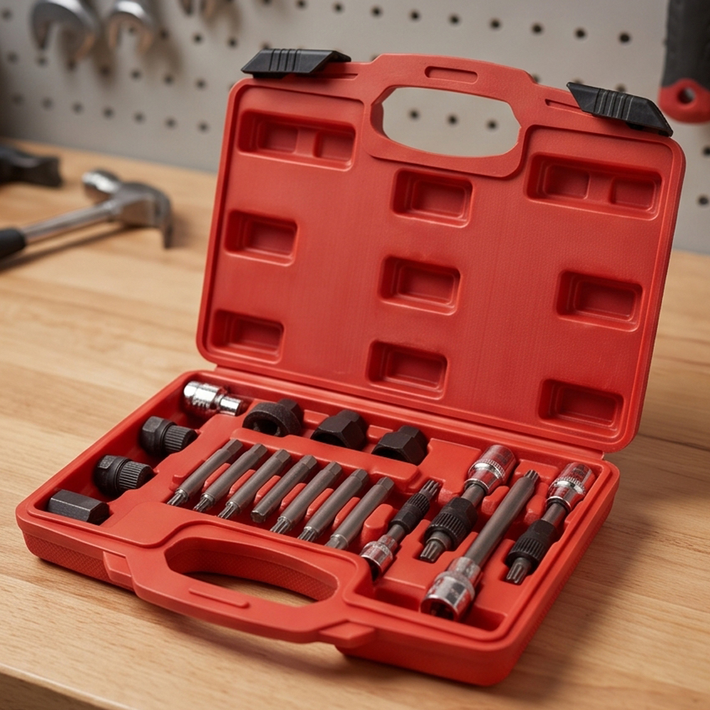 18 Pcs Alternator Combination Car Pulley Set