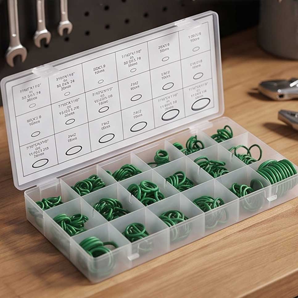 270 Pcs Green O Ring Kit