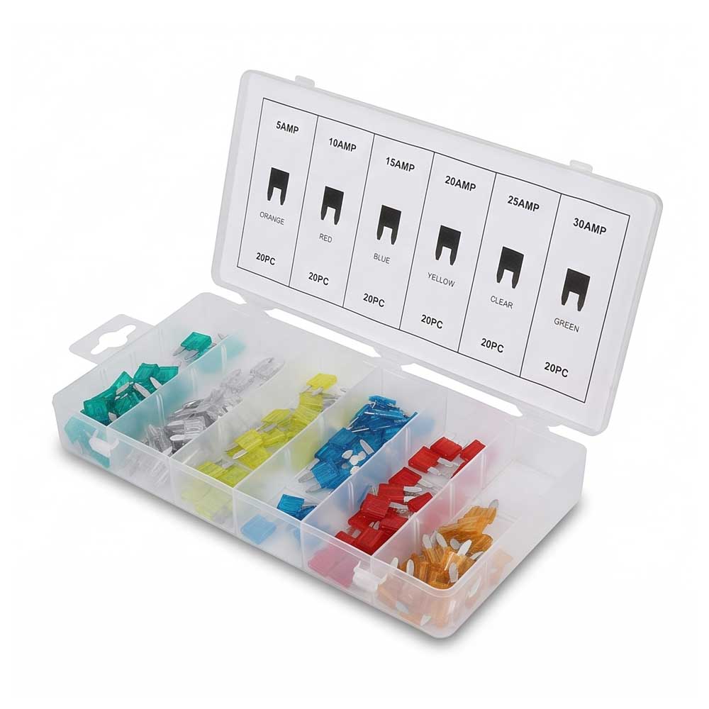 120 Pcs Car Fuse Assortment Kit
