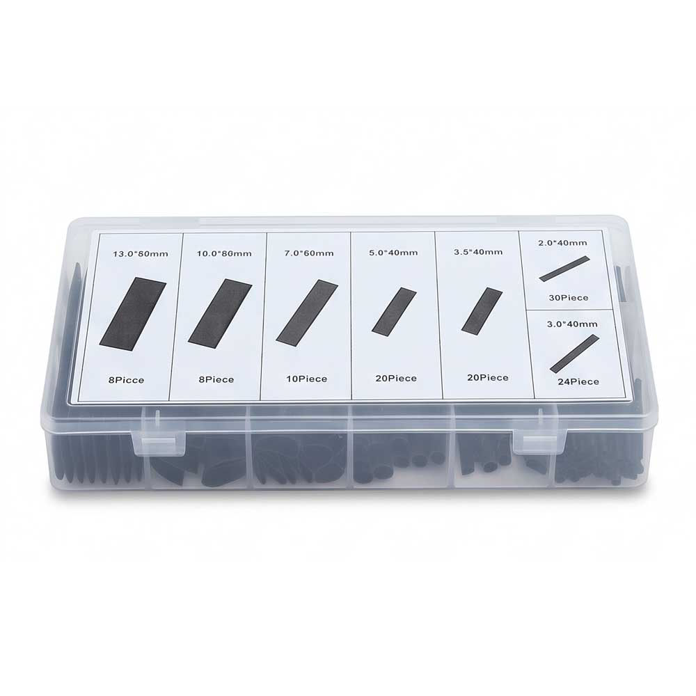 127 Pcs Heat Shrink Butt & Tube Kit Black