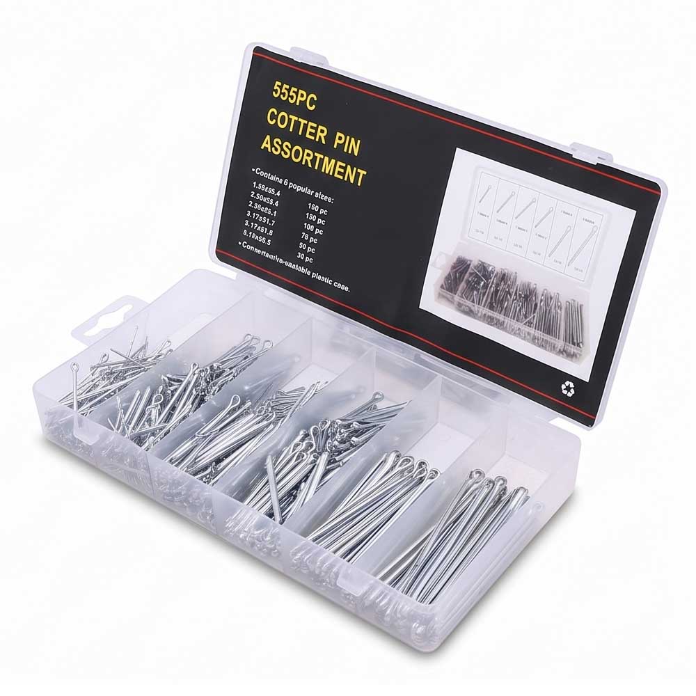 555 Pcs Cotter Pin Assortment Kit