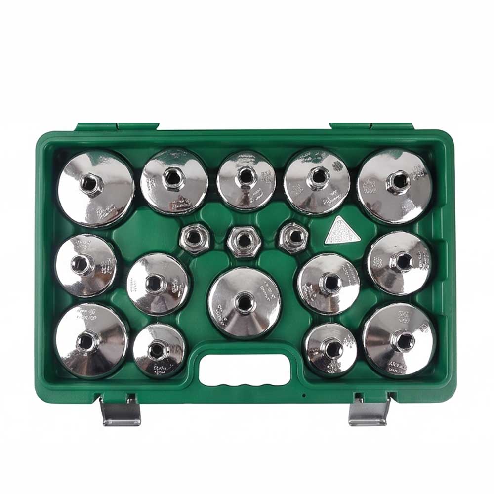 17 Pcs Steel Oil Filter Cup Set
