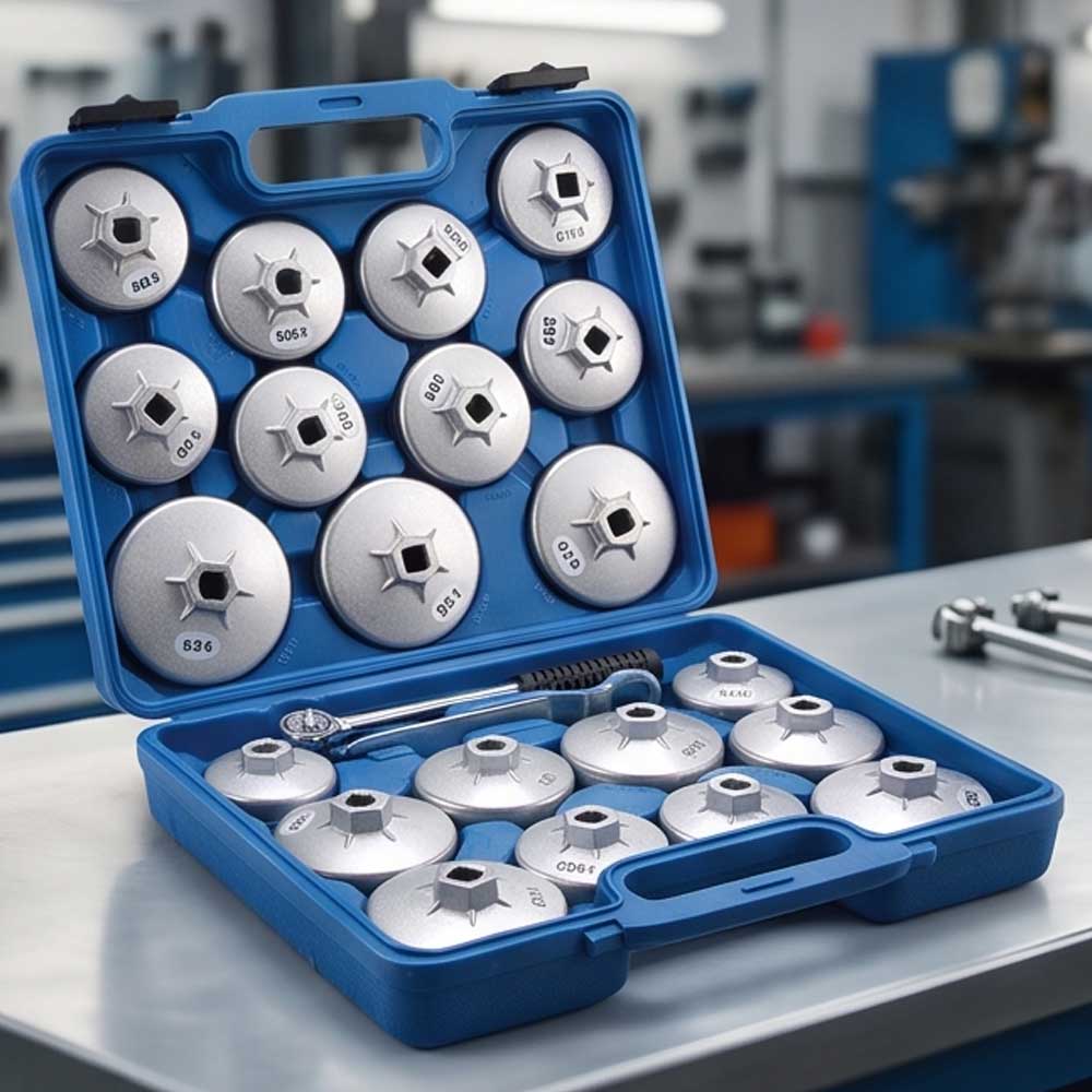 23 Pcs Aluminum Cup Oil Filter Wrench Set