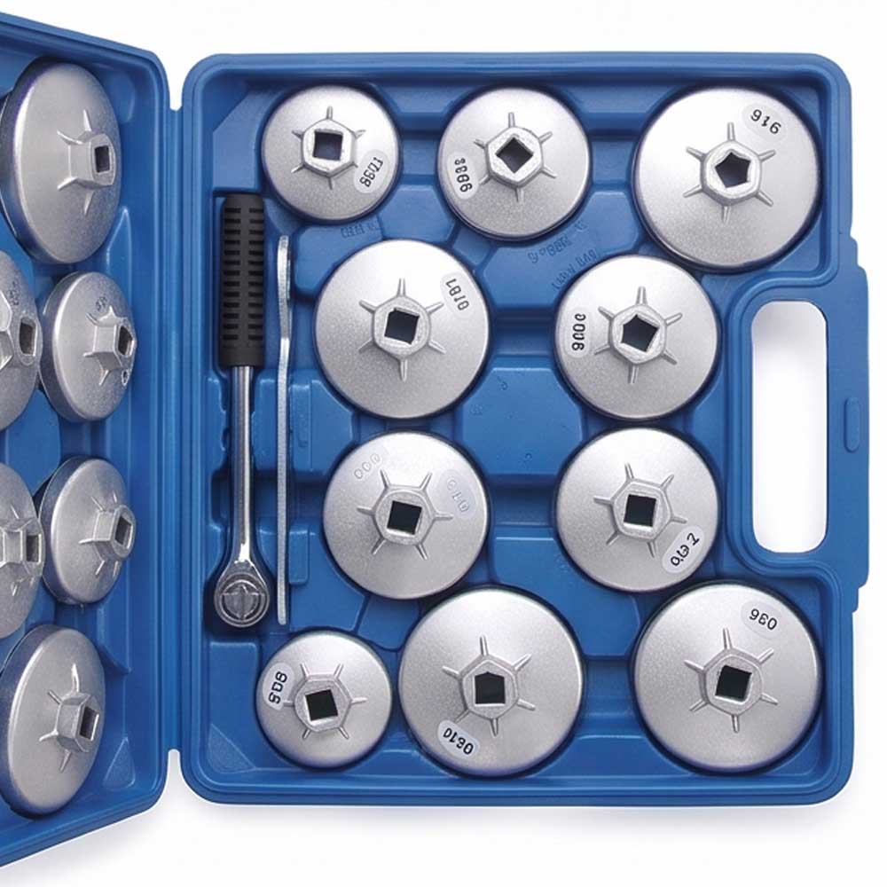 23 Pcs Aluminum Cup Oil Filter Wrench Set