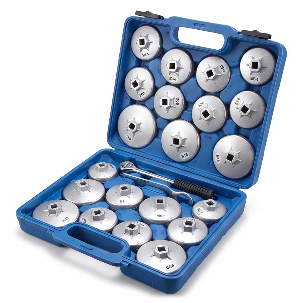 23 Pcs Aluminum Cup Oil Filter Wrench Set