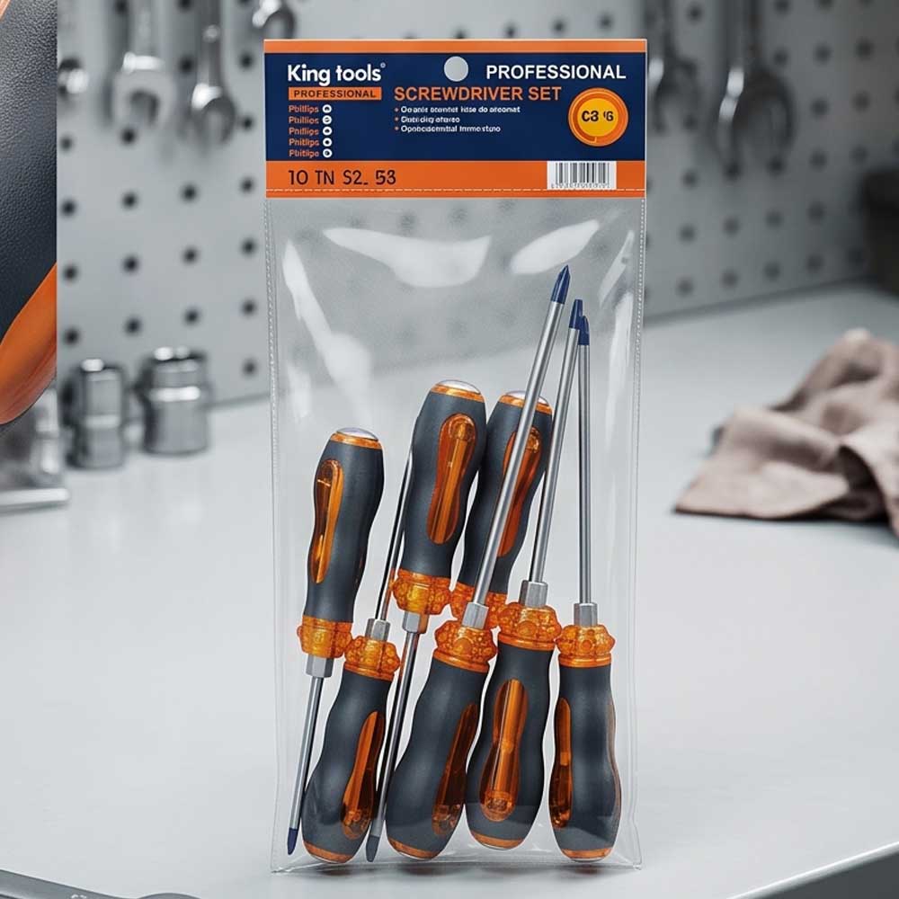7 Pcs Hammering Screwdriver Phillips and Flat