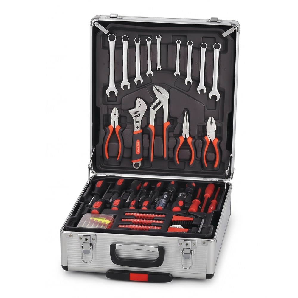 256 Pcs Aluminum Tool Trolley Set