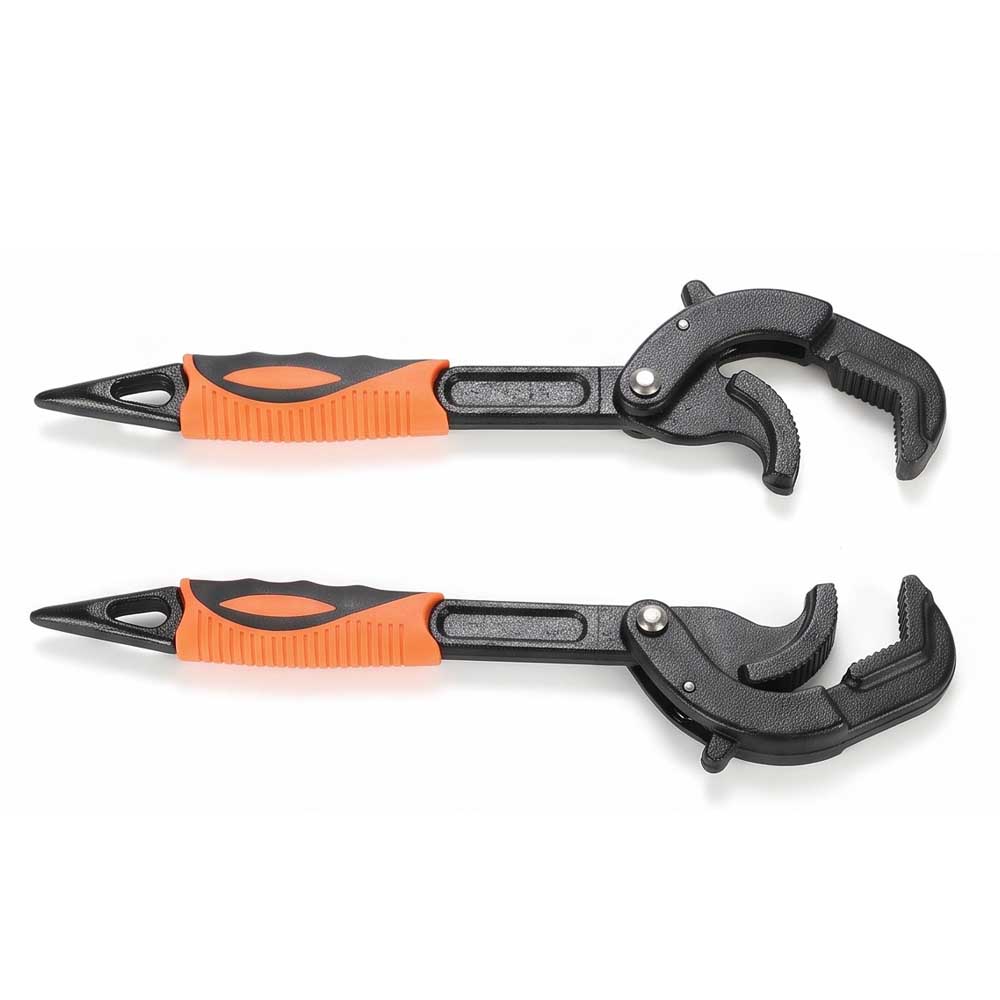2 Pcs Universal Self Adjusting Pipe Wrench Set