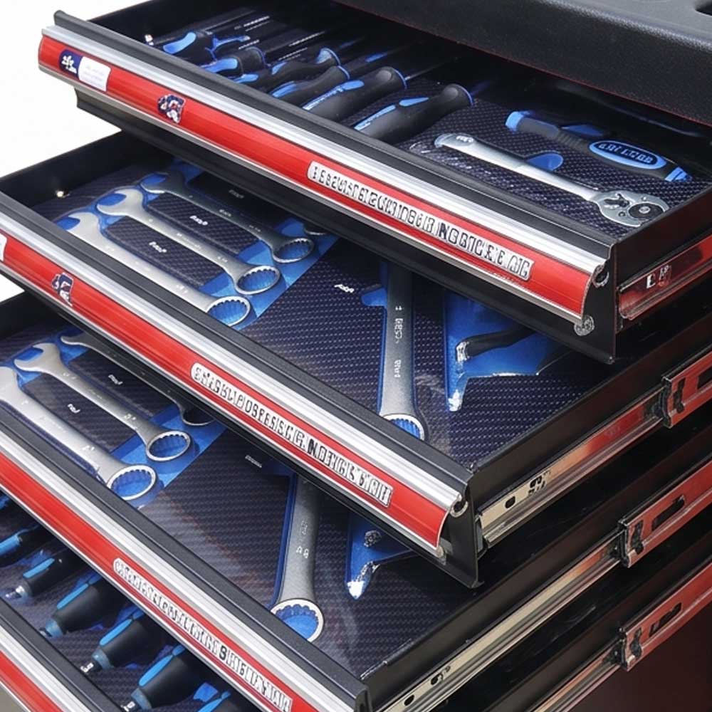 242 Pcs 7 Drawer Tool Trolley