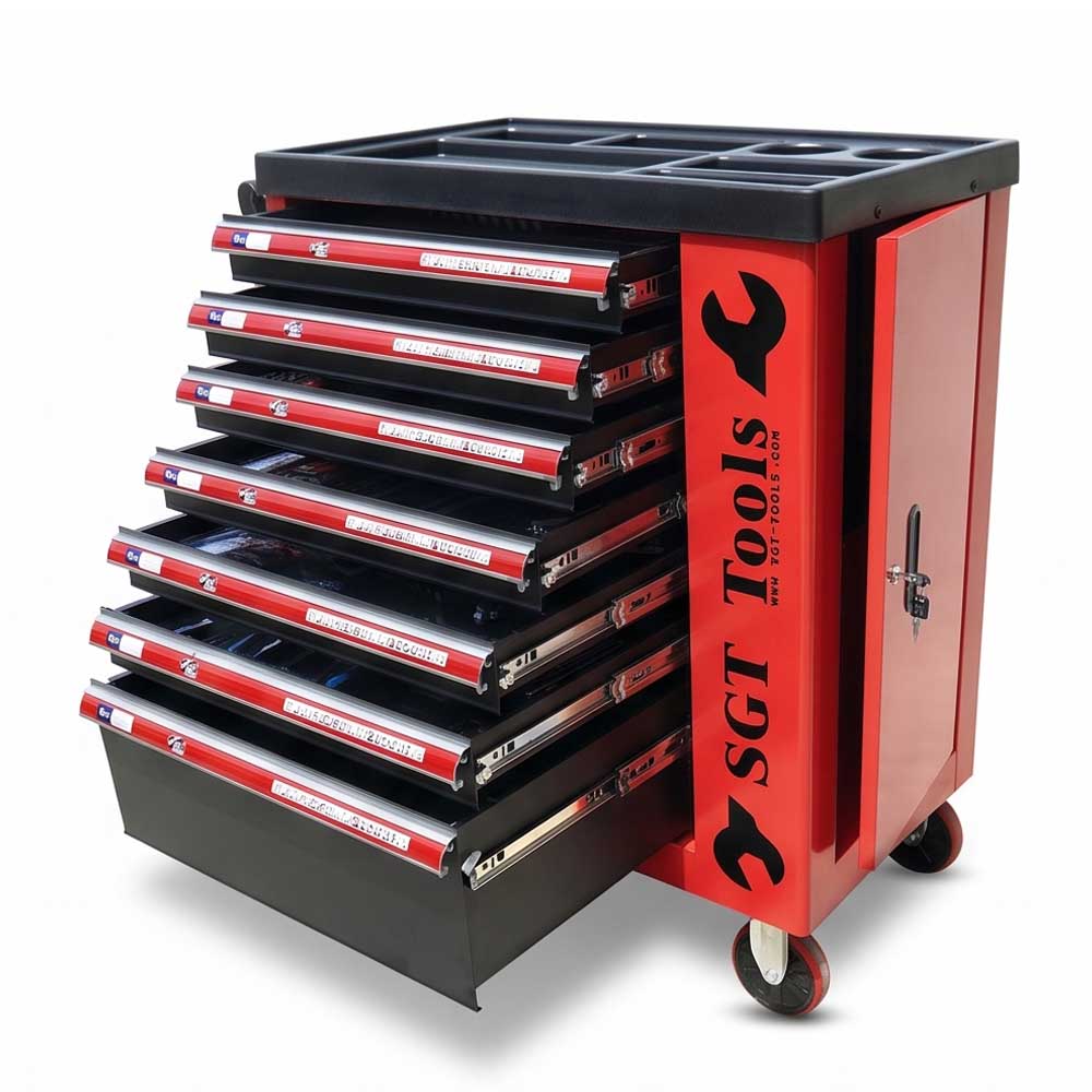 242 Pcs 7 Drawer Tool Trolley