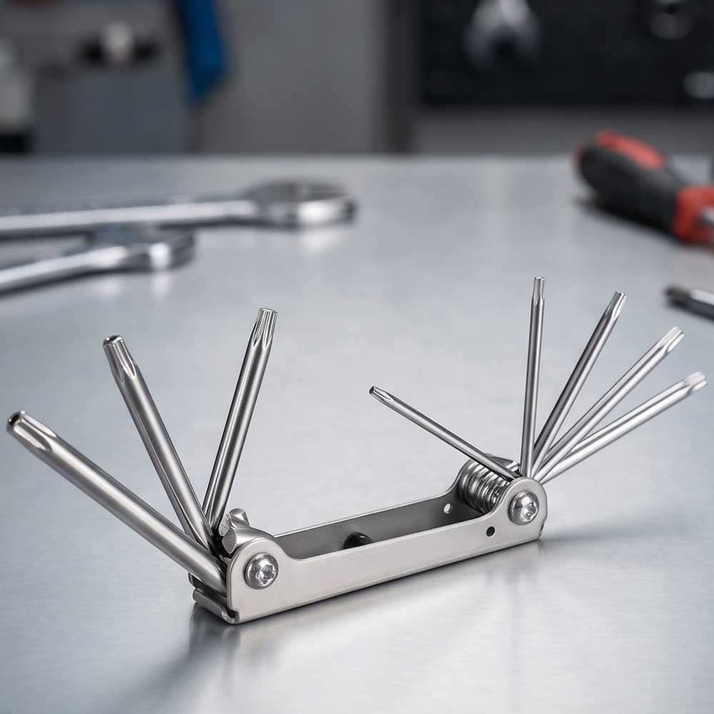 8 Pcs Tamper Proof Folding Torx Allen Key Set