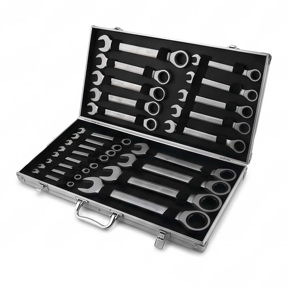 22 Pcs Combination Ratchet Spanner Set