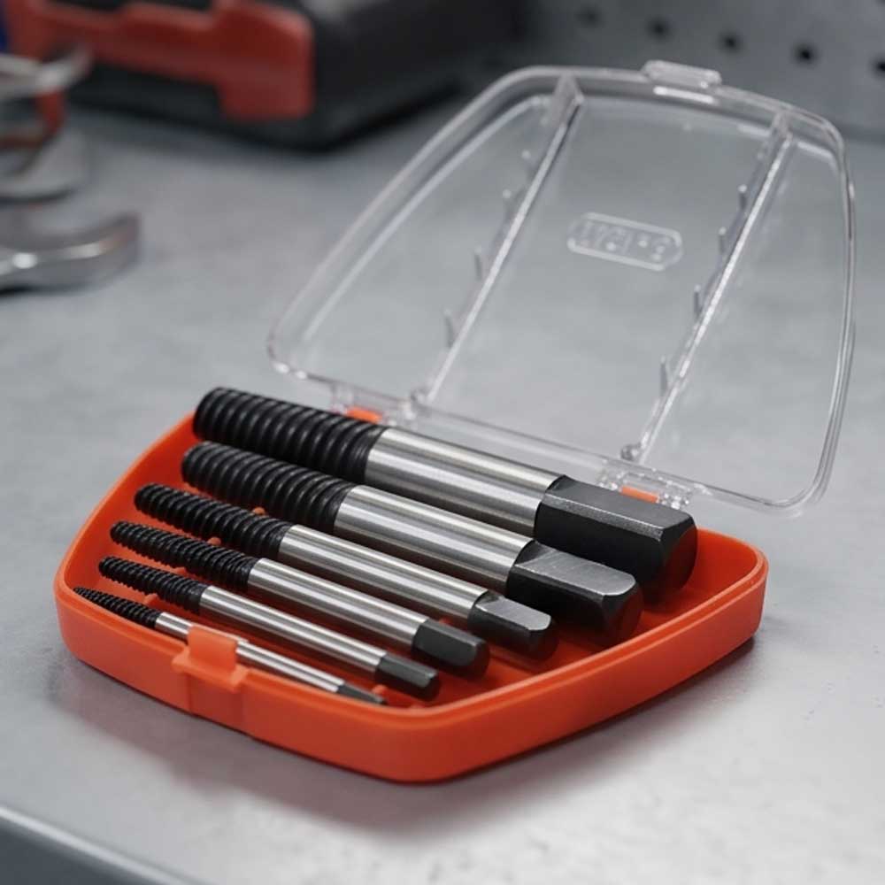 6 Pcs Stripped Screw Extractor Set