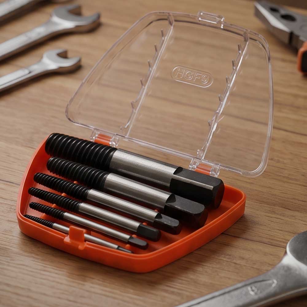 6 Pcs Stripped Screw Extractor Set