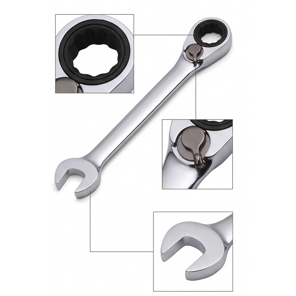 Reversible Combination Ratchet Spanner