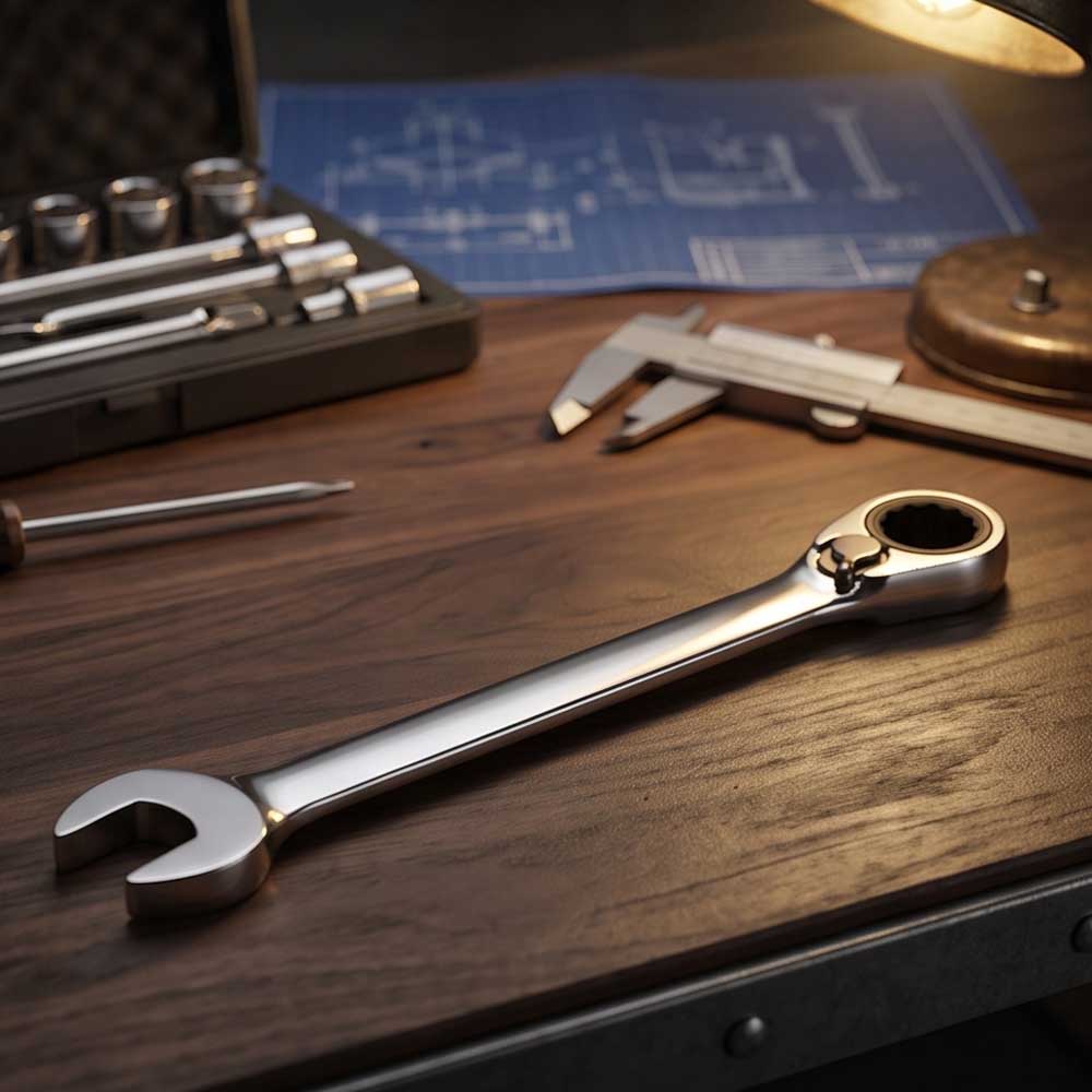 Reversible Combination Ratchet Spanner