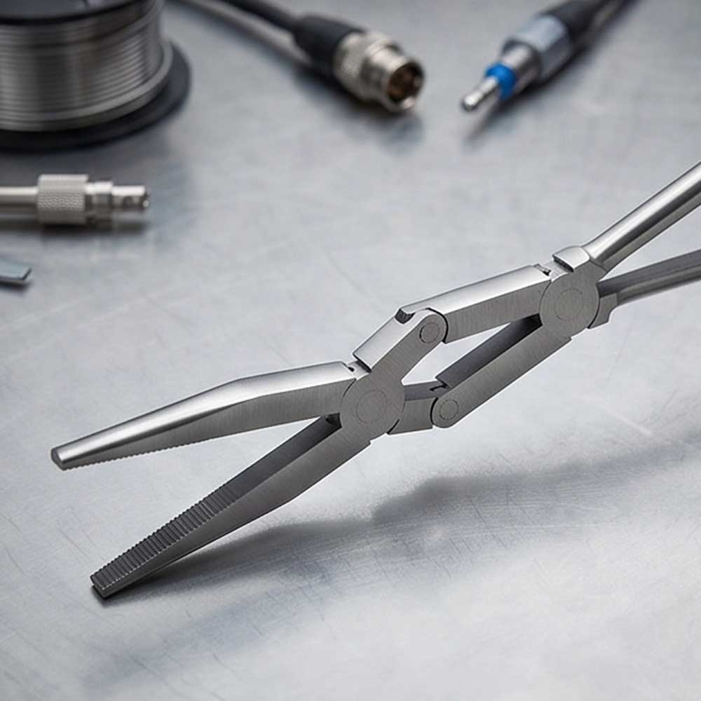 Straight Flat Extra Nose Long Reach Plier