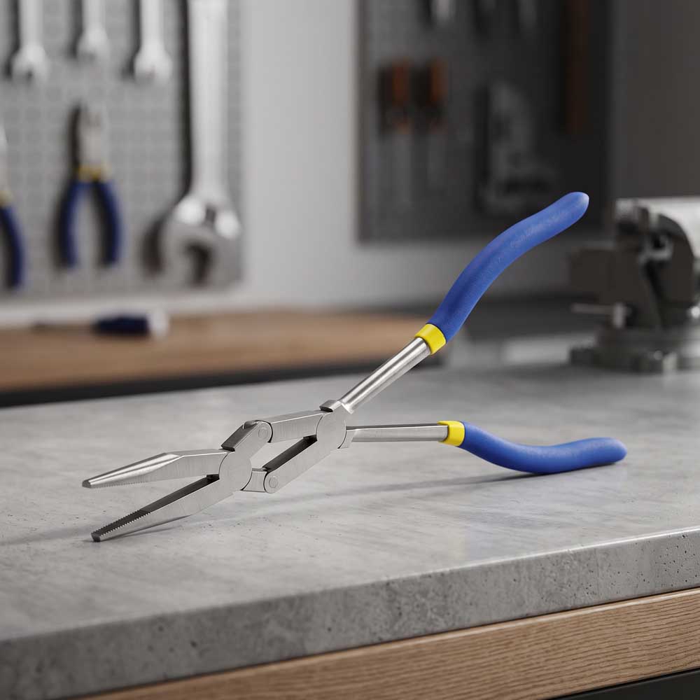 Straight Flat Extra Nose Long Reach Plier