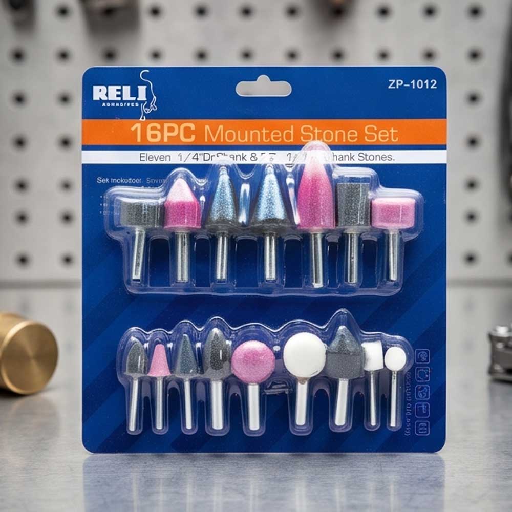 16 Pcs Grinding MountedStone Bit Set