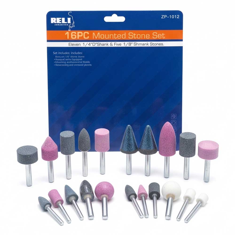 16 Pcs Grinding MountedStone Bit Set