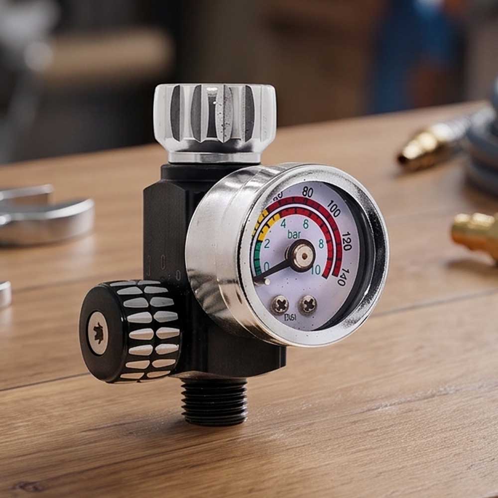 Pressure Reducer With Pressure Gauge