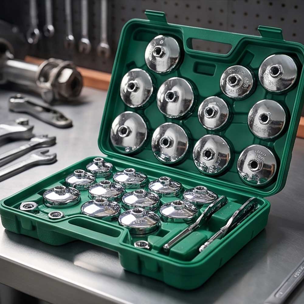 27Pcs Steel Cup Oil FilterWrench Set