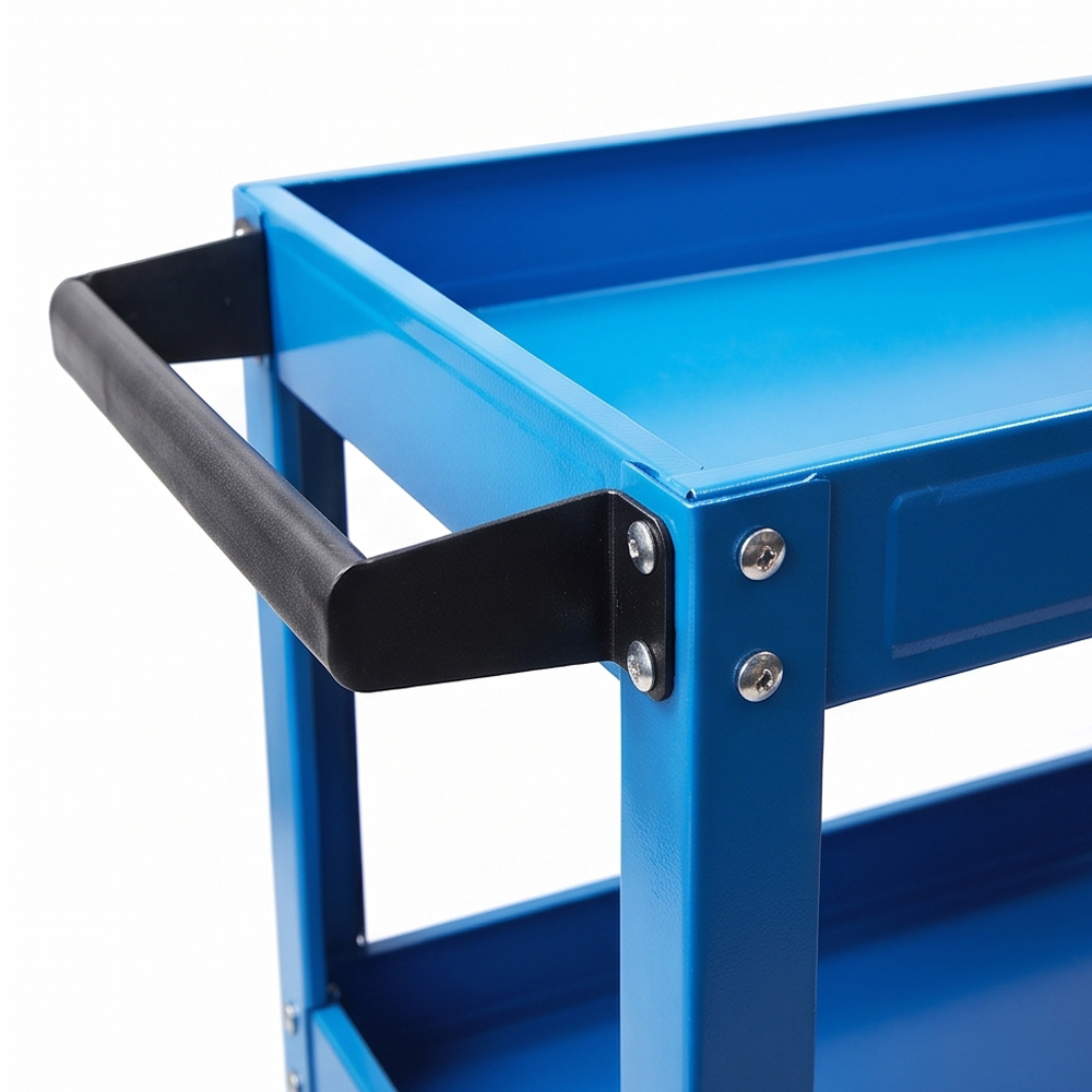 3 SHELF CART ROLLING TOOL TROLLEY Blue