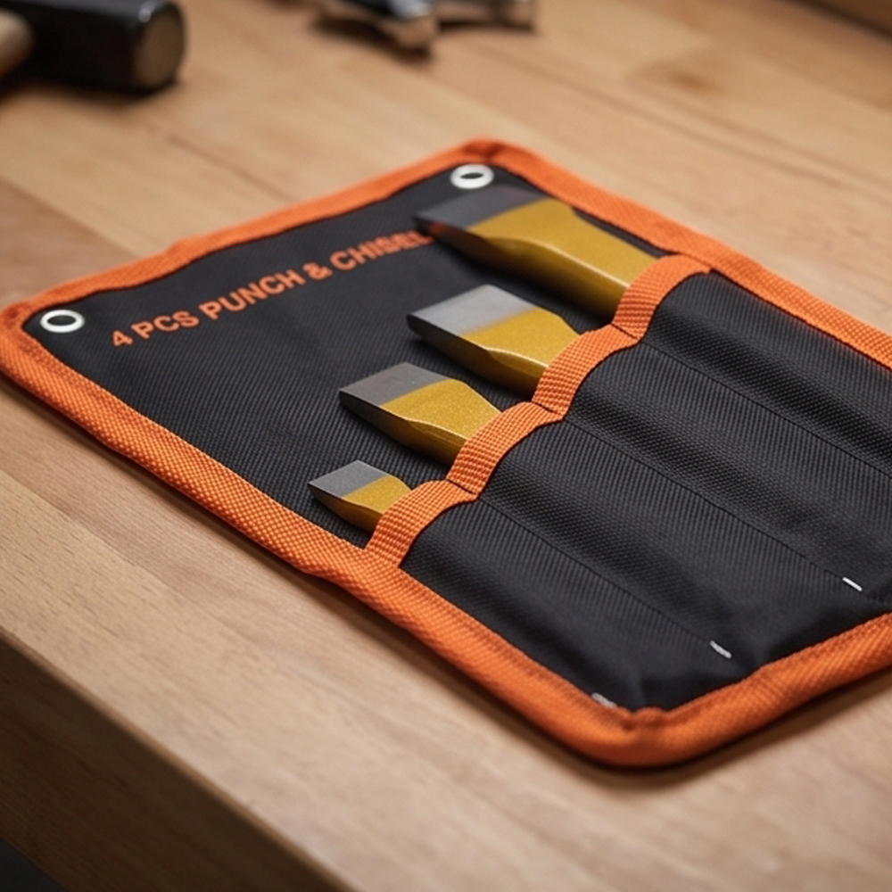 4-Piece Chisel Set with Pouch Packing