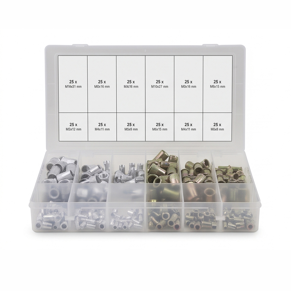 300 PCS ALUMINUM/CARBON STEEL NUT SET
