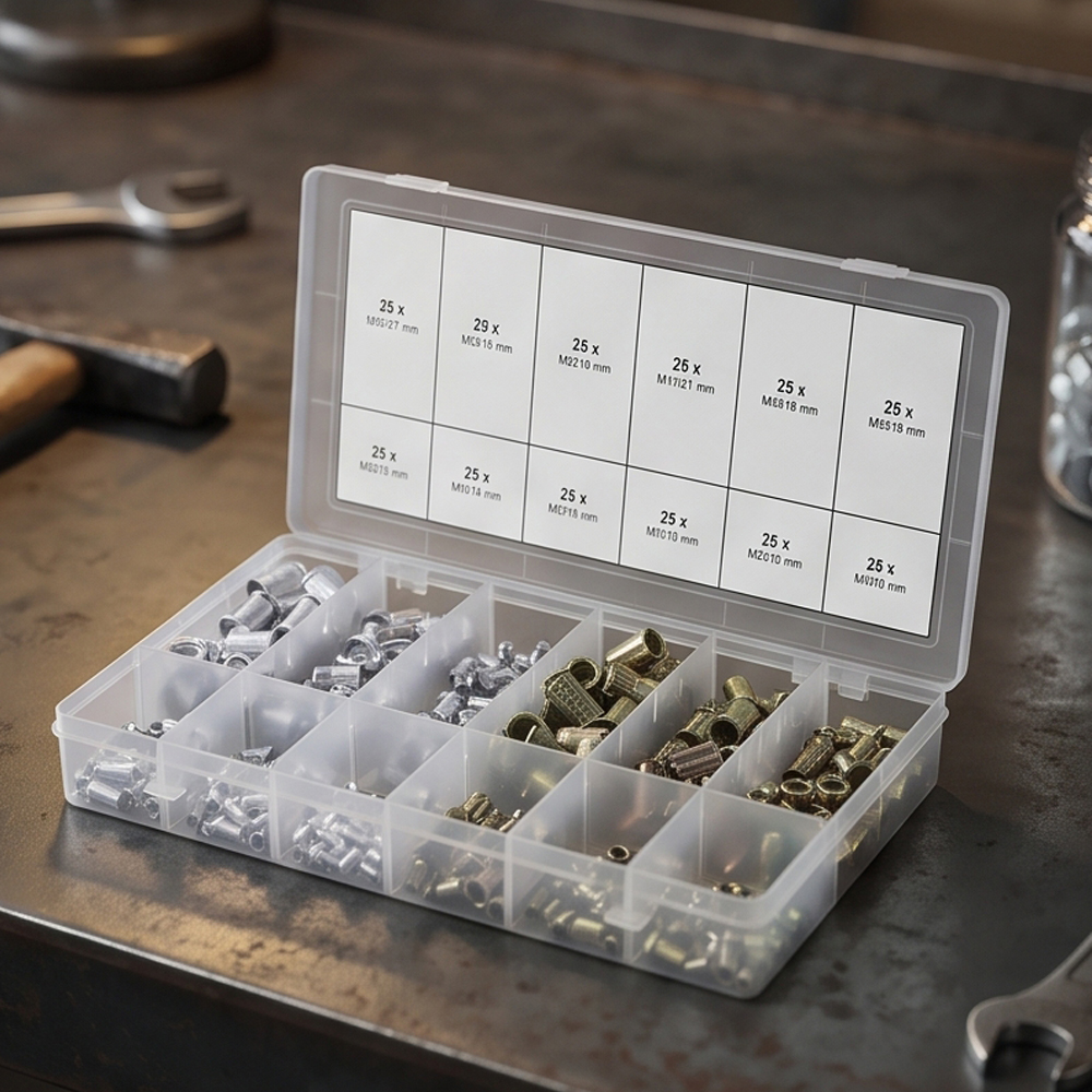 300 PCS ALUMINUM/CARBON STEEL NUT SET